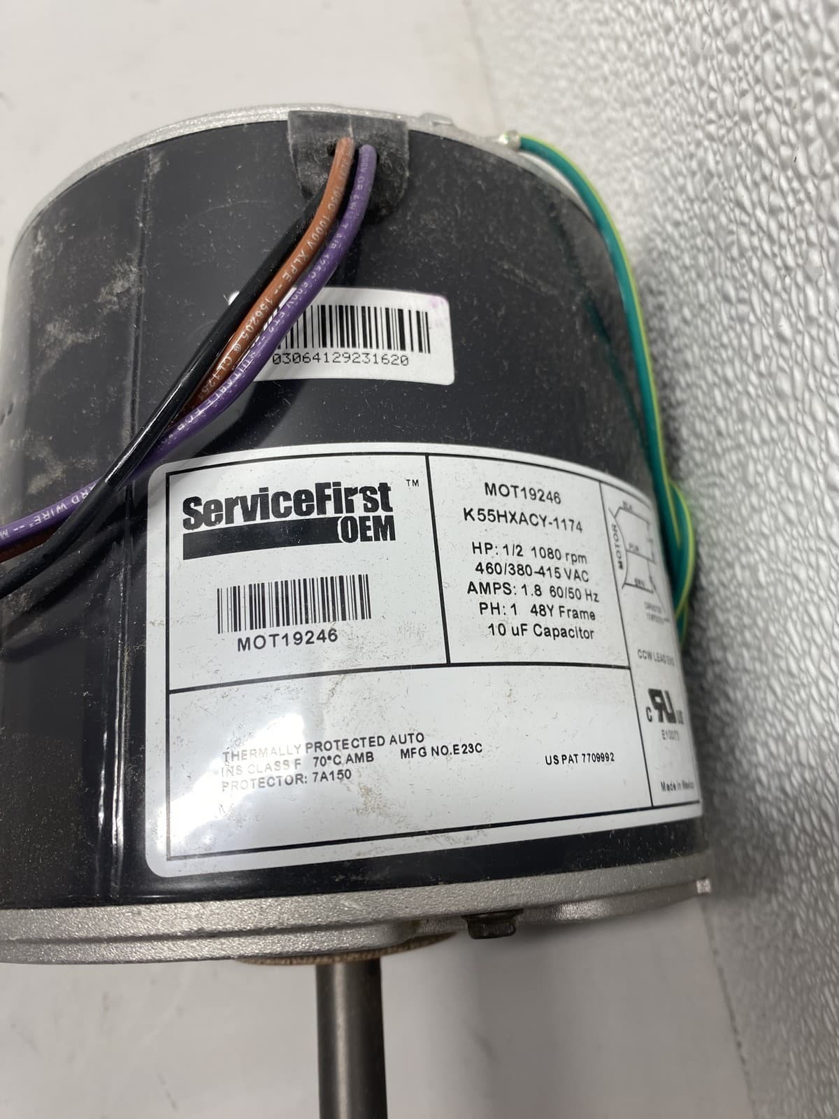 Safety First Upgraded Condenser Fan Motor 1100 RPM 1/2 HP MOT19246 6