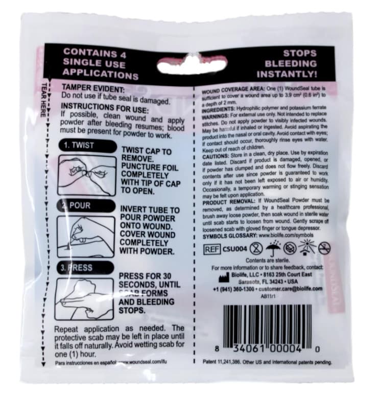 WoundSeal Powder Count of 4 By Woundseal 2