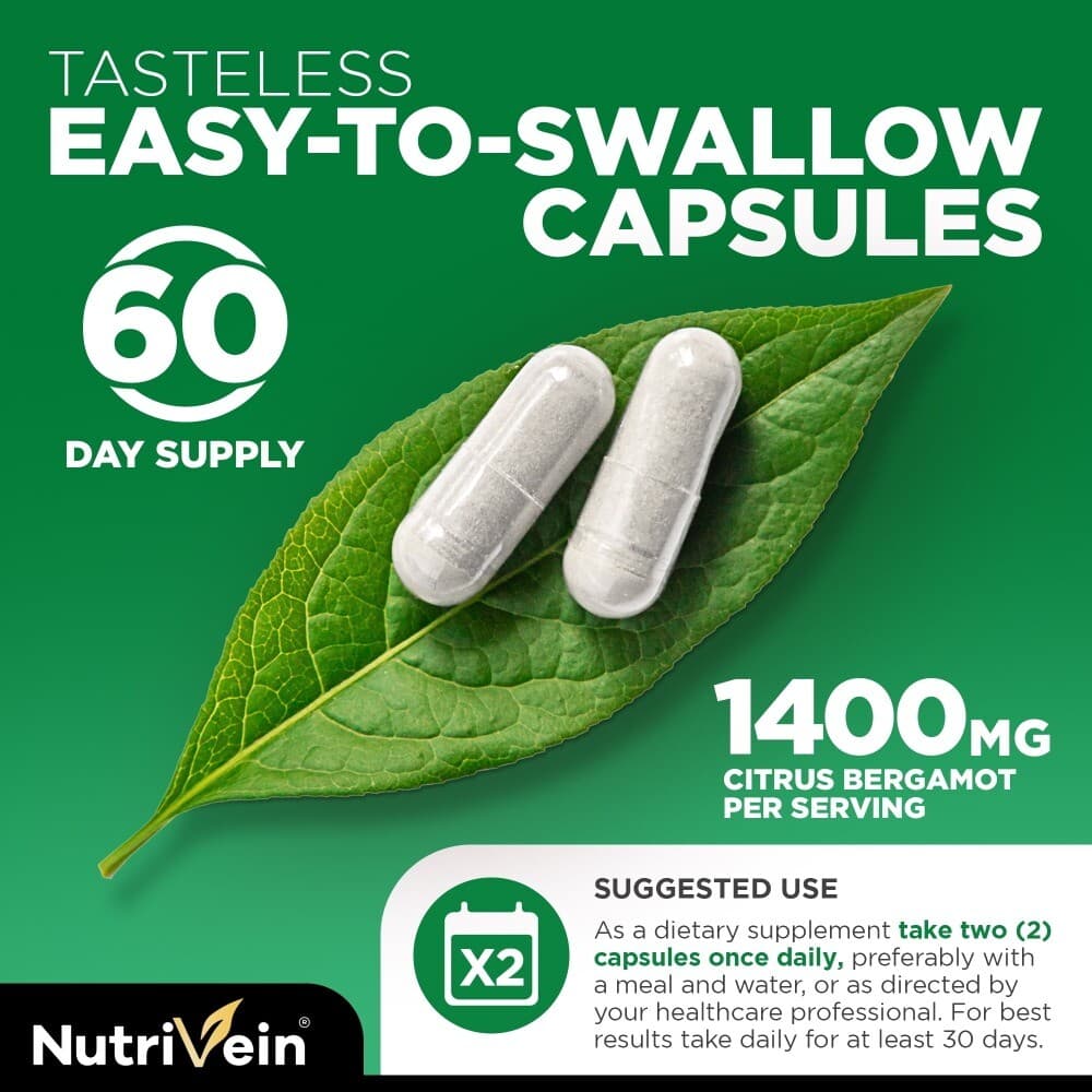 Citrus Bergamot Extract 1400 mg Support Heart Health Antioxidant 120 Capsules US 4