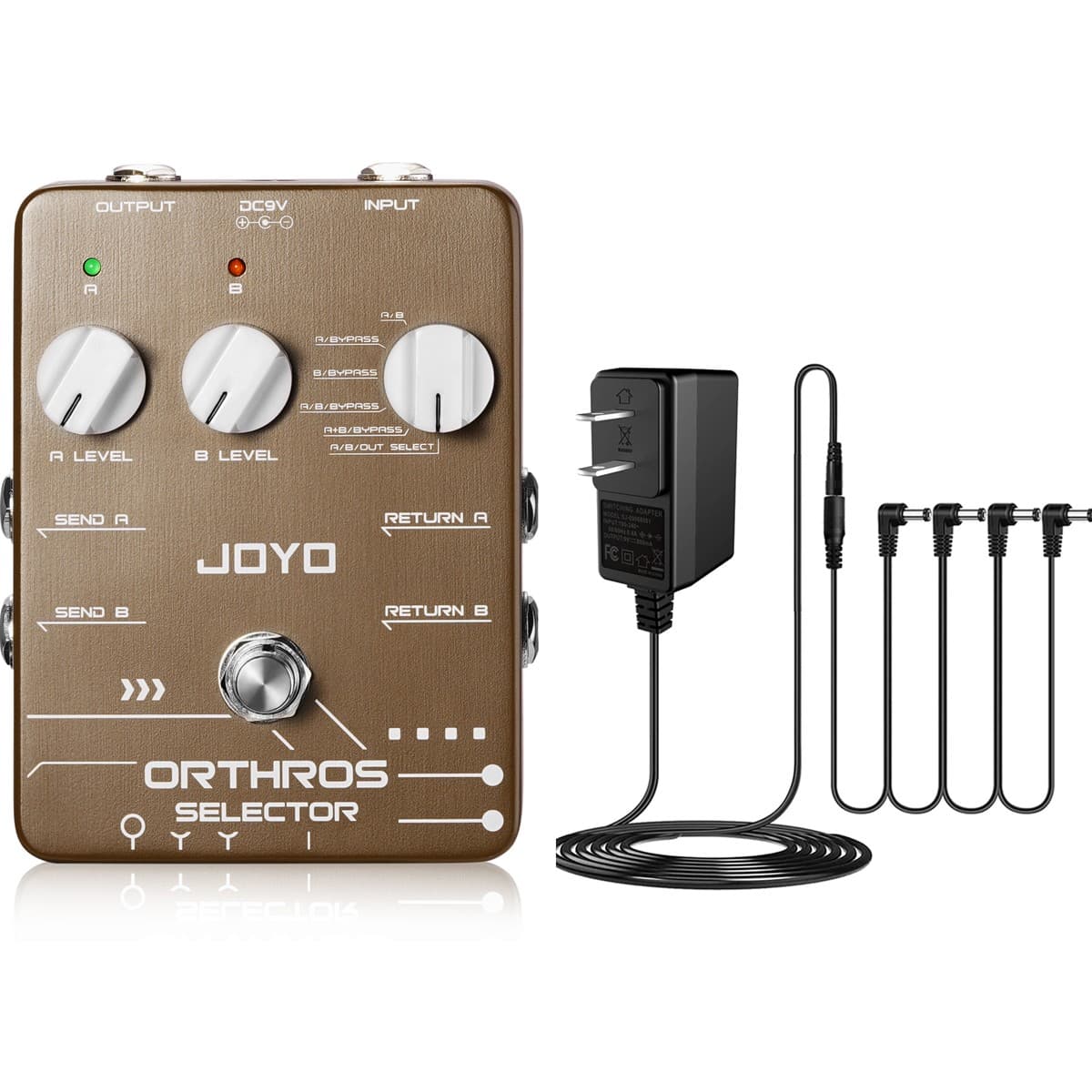 JOYO Loop Guitar Effect Pedal 6 Looping Modes 2 Line Loop With Power Adapter
