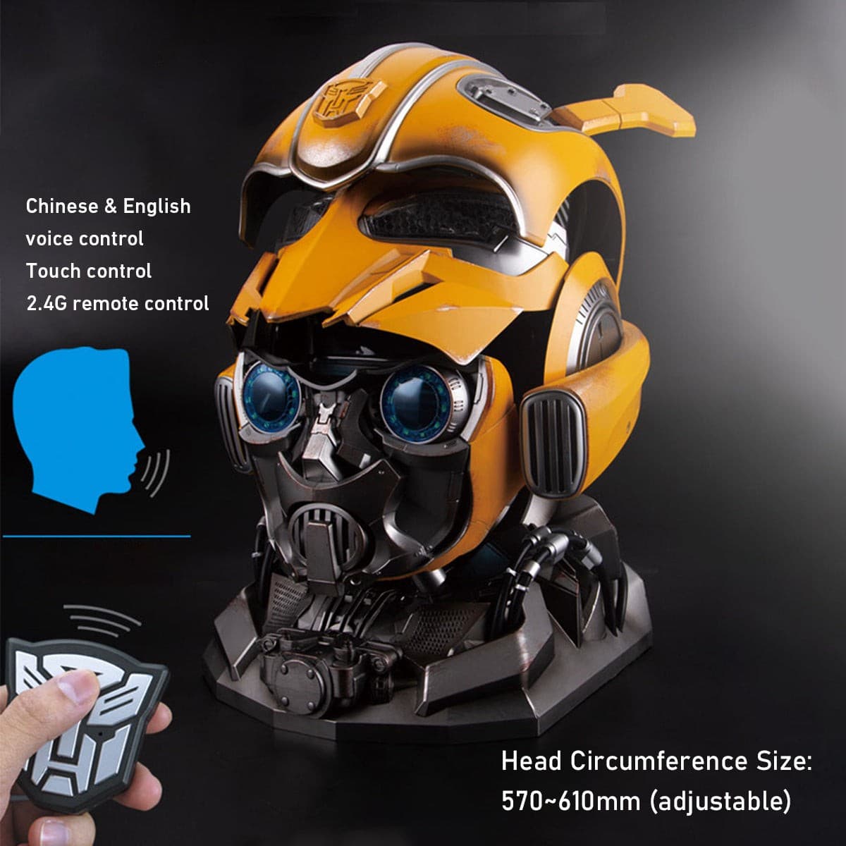HiPlay Killerbody Transformer Bumblebee wearable Helmet with Base CEVC Upgraded 2