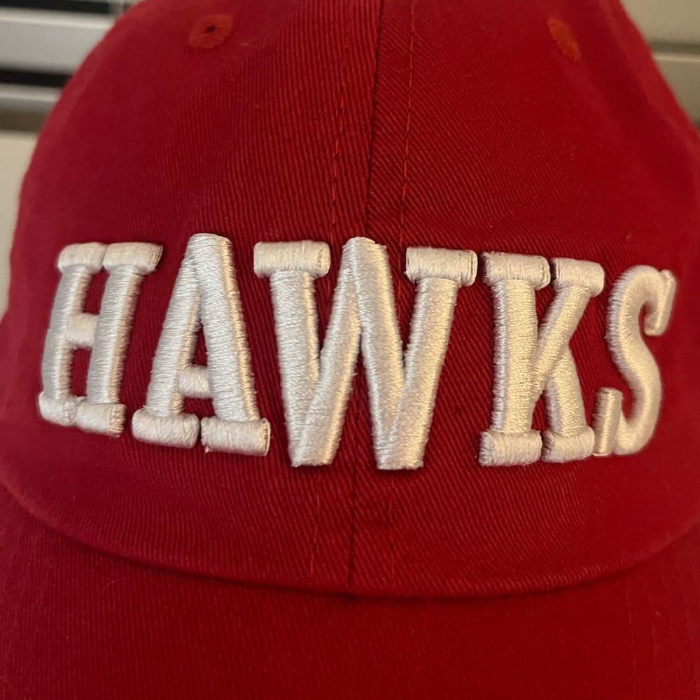 47 Brand Atlanta Hawks NBA Baseball Cap Red White Adjustable Hat Sports Fan Gear 2