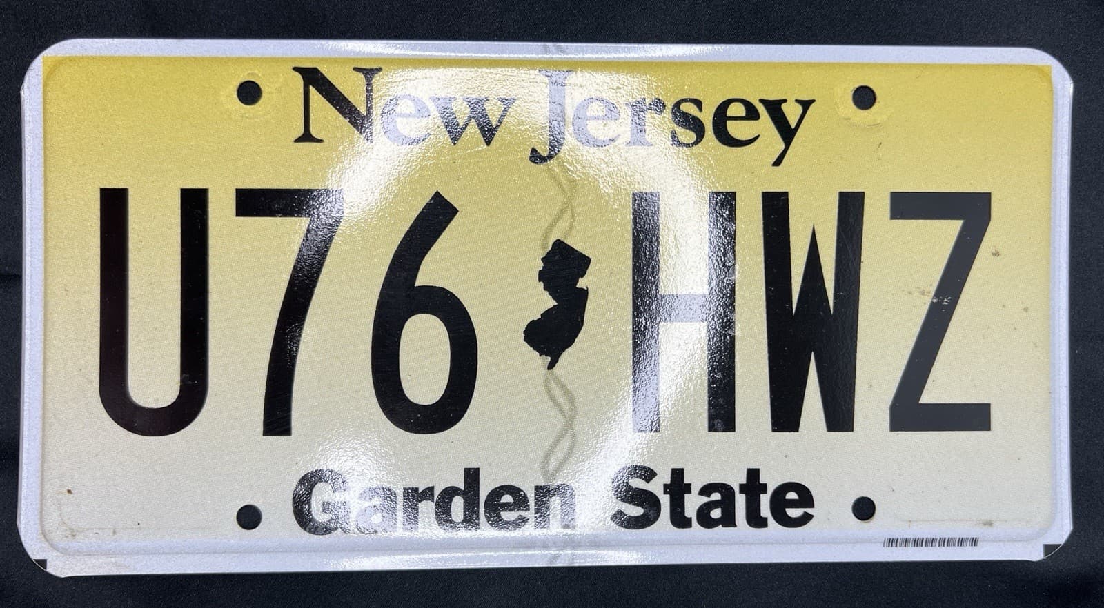 New Jersey Garden State Yellow License Plate Flat #U76-HWZ NJ Home Decor Craft 5