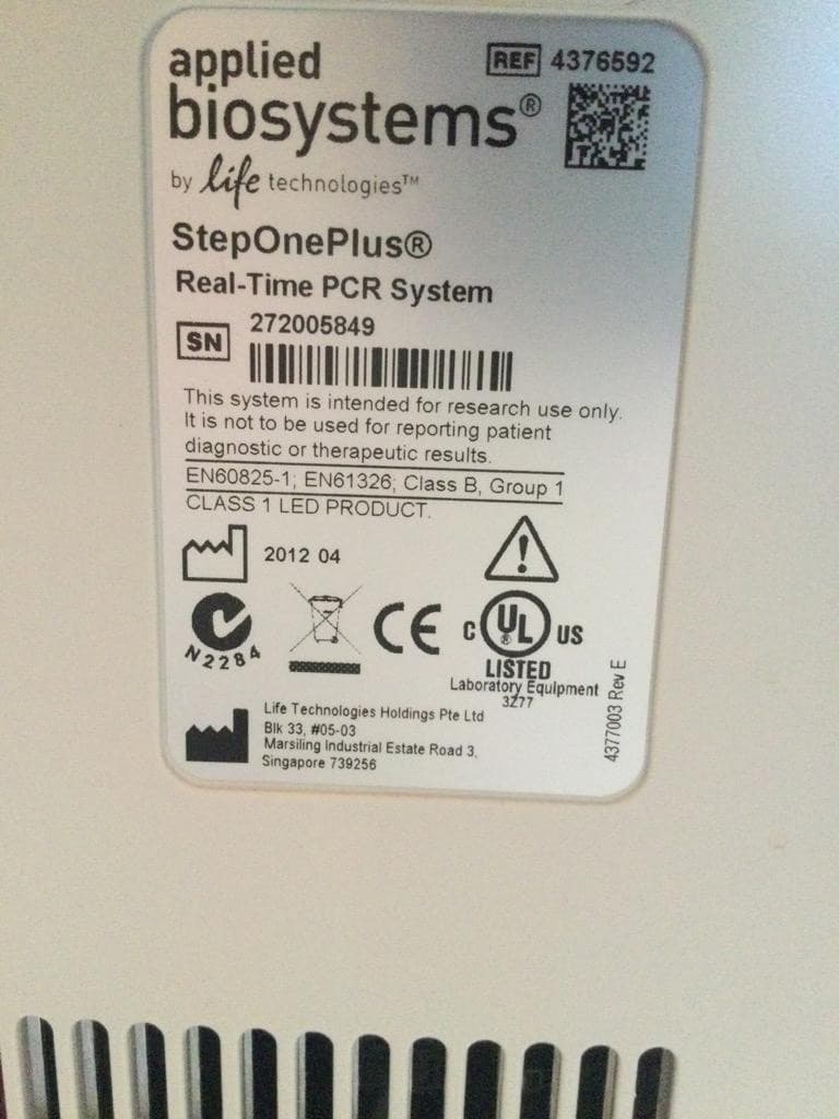 Applied Biosystems StepOnePlus Real-Time PCR System, 4376592 6