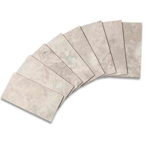  Pieces Peel and Stick backsplash 3 x 6 Inches 3D PVC 100 Beige Rocks Stone