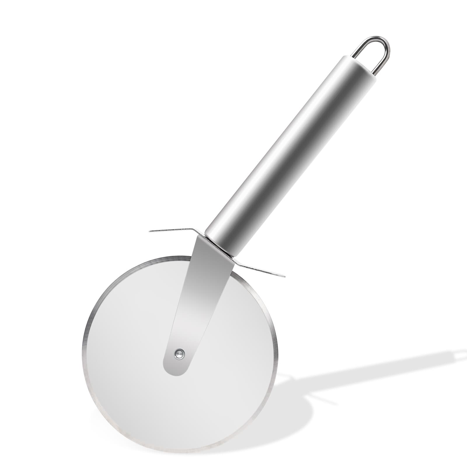 Premium Stainless Steel Pizza Cutter Wheel Thumb Guard Protection DishwasherSafe 3