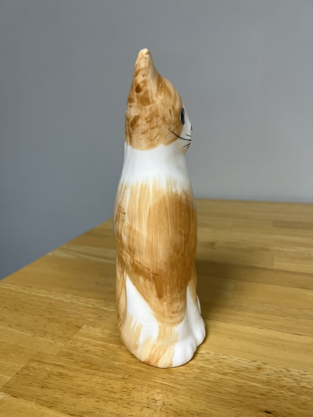 Vintage Ceramic Pottery Cat Bank Made in Taiwan Cat Lovers Dream Orange Ginger 3