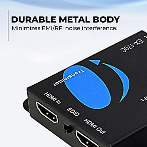 HDMI Extender Over CAT5/CAT6 by  with IR Upto 164 Feet - Loop Out - 1080P Full  3