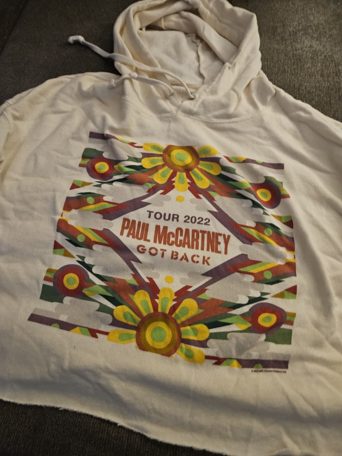 Paul McCartney Got Back Tour 2022 Cropped XL Hooded Sweatshirt Aztec Native RARE 3