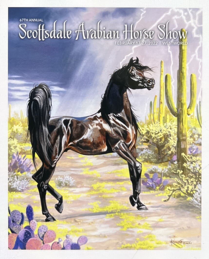 *3* PRINTS 2016 2022 2024 NEW SCOTTSDALE ARABIAN HORSE SHOW POSTER 16"WX20"T