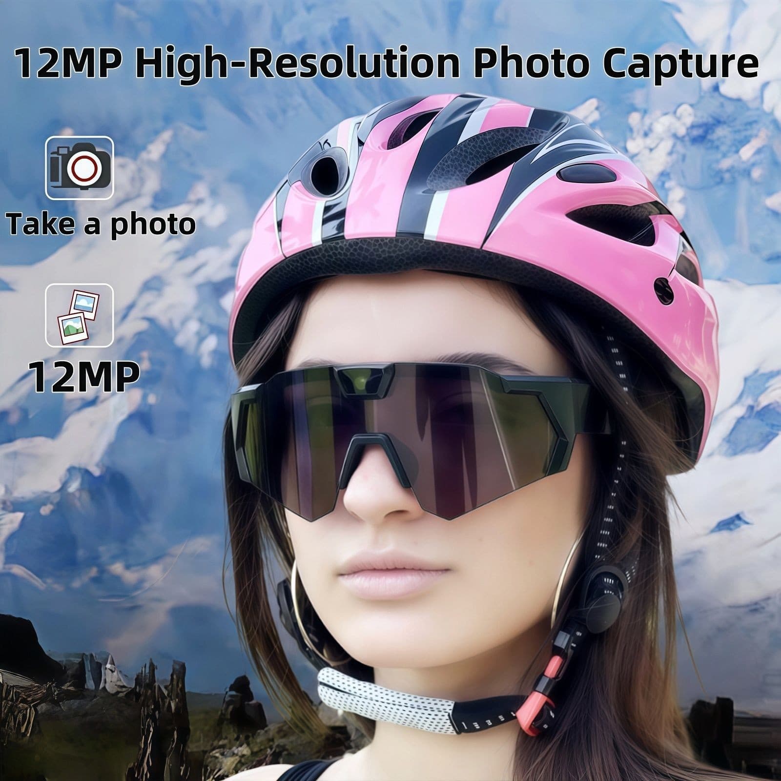 Smart Glasses Camera Video Recording Wearable Camera HD 1080P（No Memory Card） 2