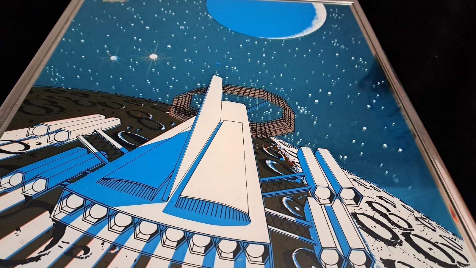 Pop  Art Mirror By Turner Design "Ship Return To Earth" Made In USA 1960 / 70's 5