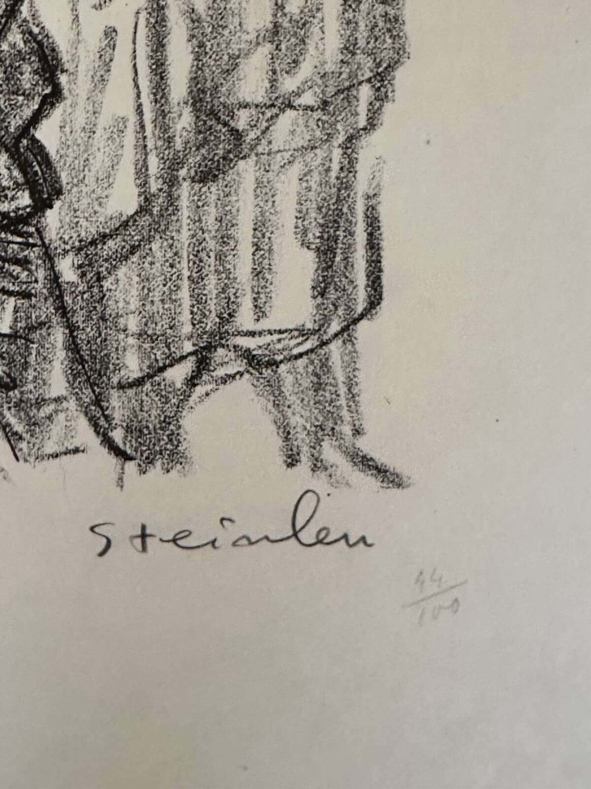 1916 Theophile Steinlen WWI SIGNED Lithograph "Un Poilu a Petain" 44/100 War Art 3