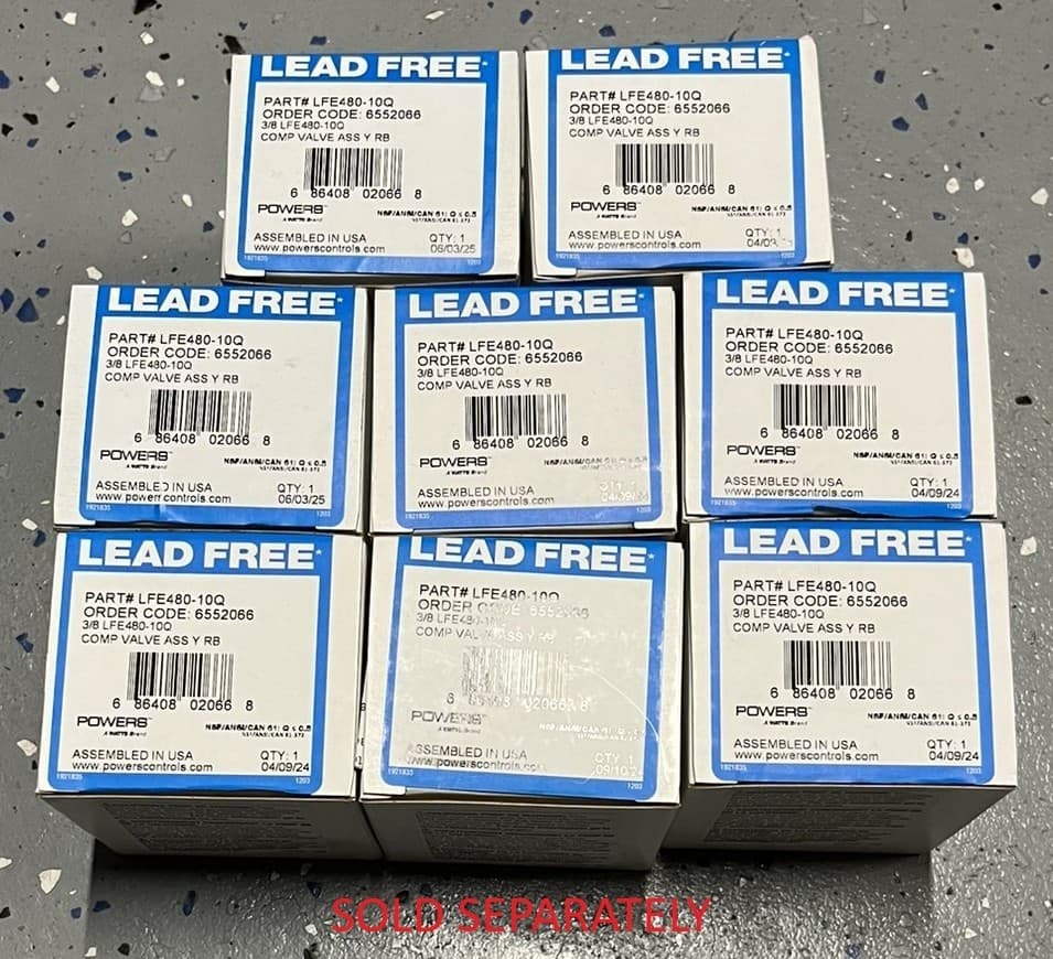 Powers LFE480-10Q 3/8" Compression Under Counter Thermostatic Mixing Valve, New 6