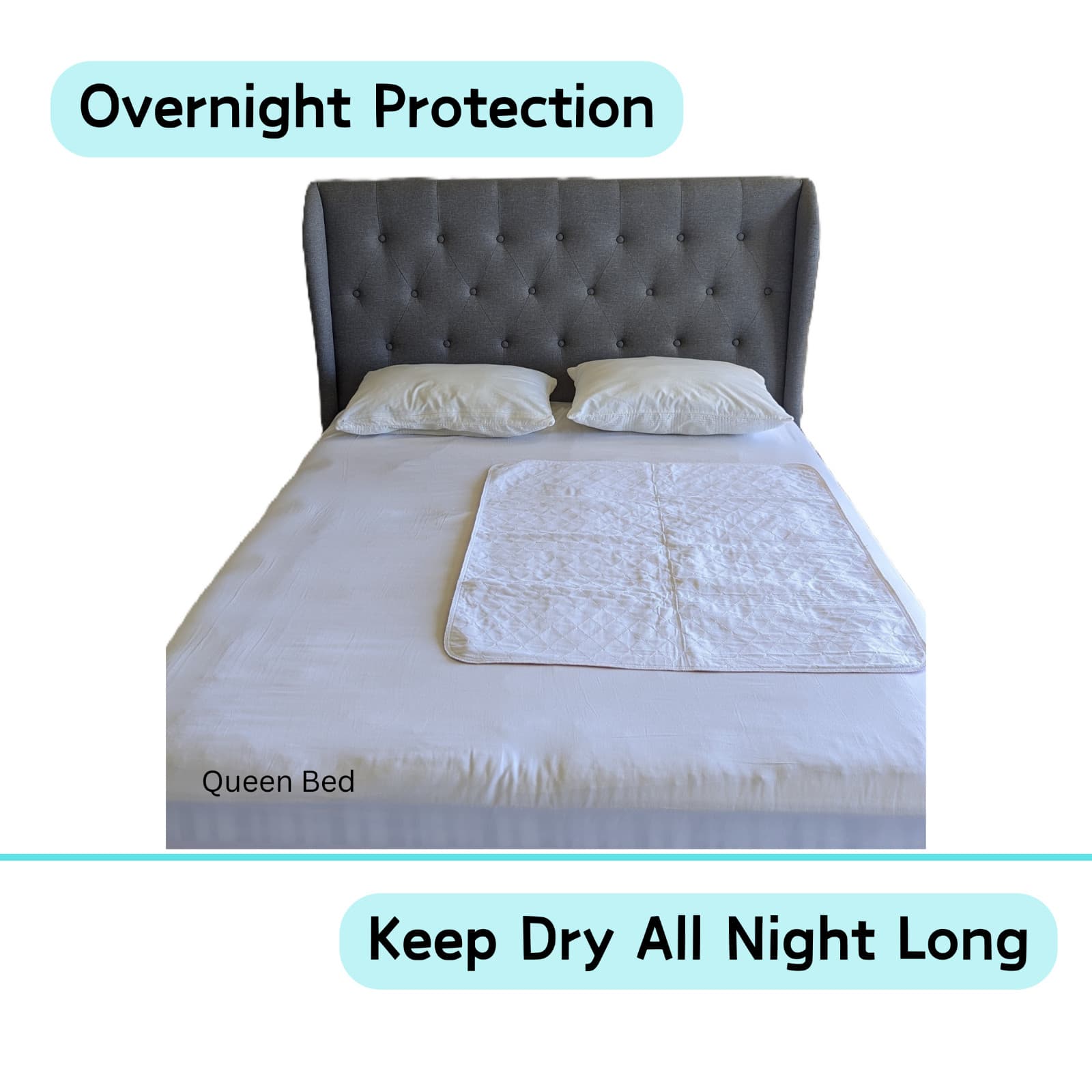 Bed Pad Washable Incontinence Reusable Underpad-Heavy Duty Absorbent Waterproof 5