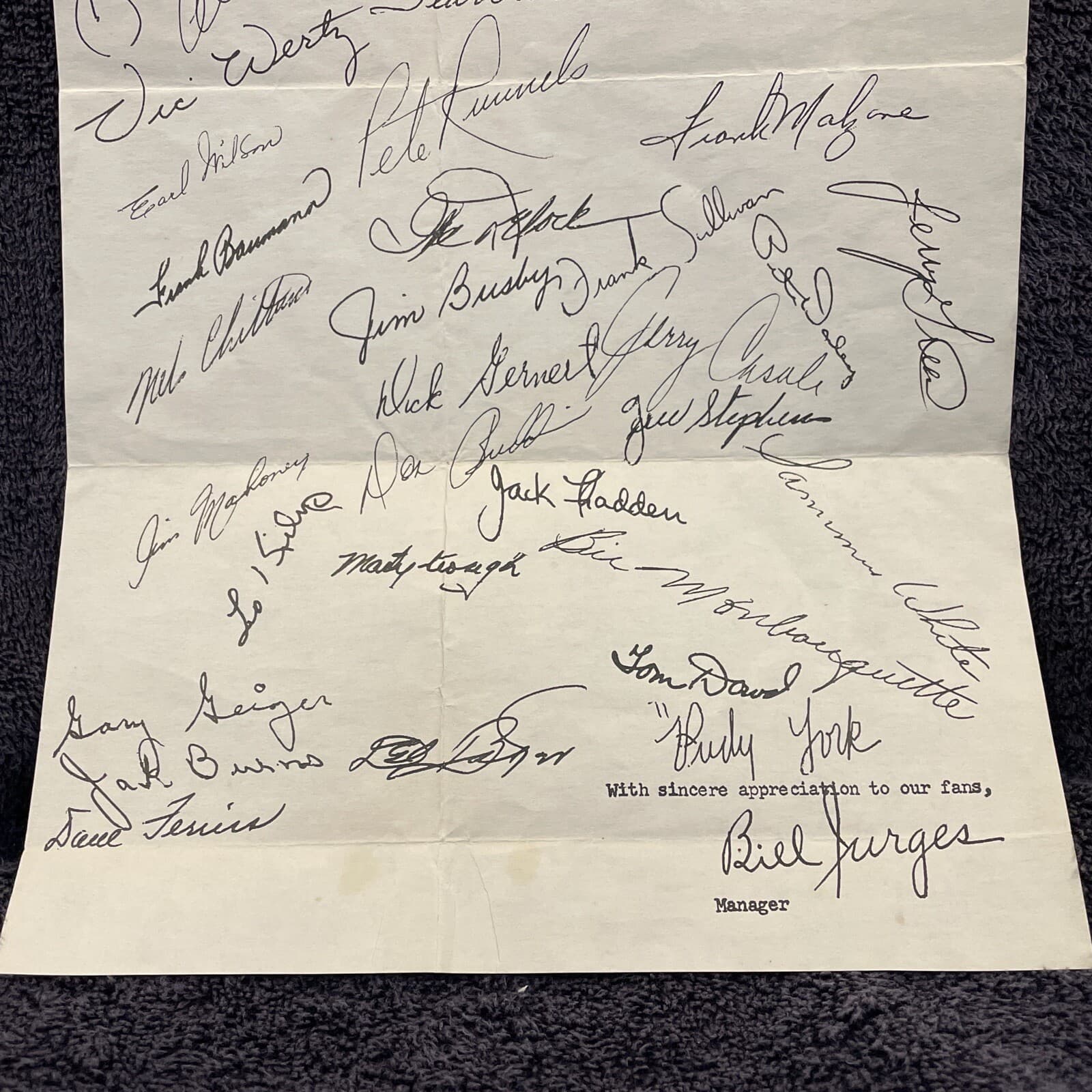 ULTRA RARE 1959-60 Boston Red Sox Team Issued Autograph Sheet, Ted Williams LOOK 3