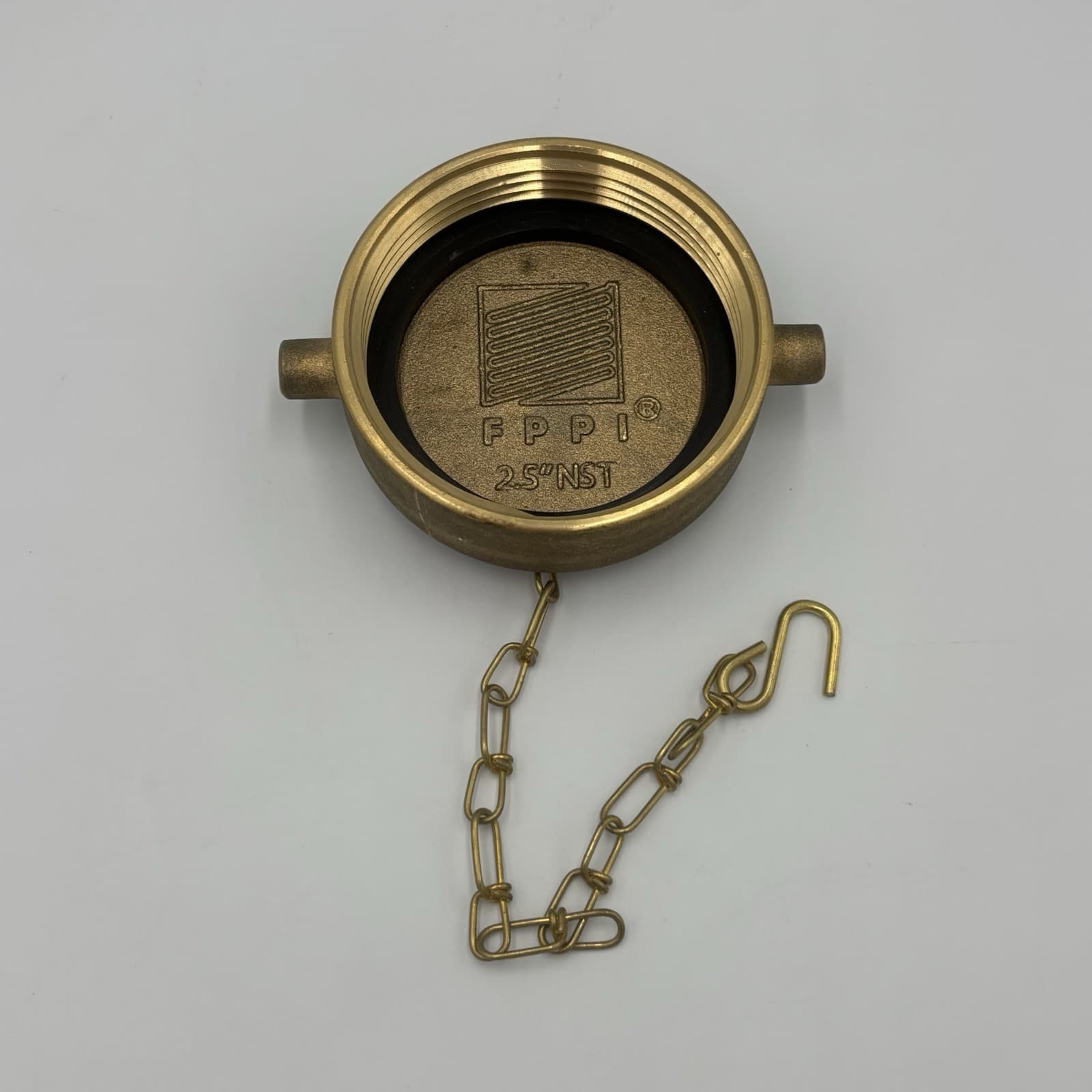 FPPI Brass Fire Hose Pipe Hydrant Cap 2-1/2" 2.5” NST Chain 4