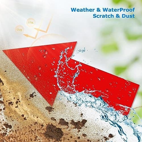 Arrow Floor Sticker 10"×5" Directional Floor Decal Self-Adhesive Removable Red 6