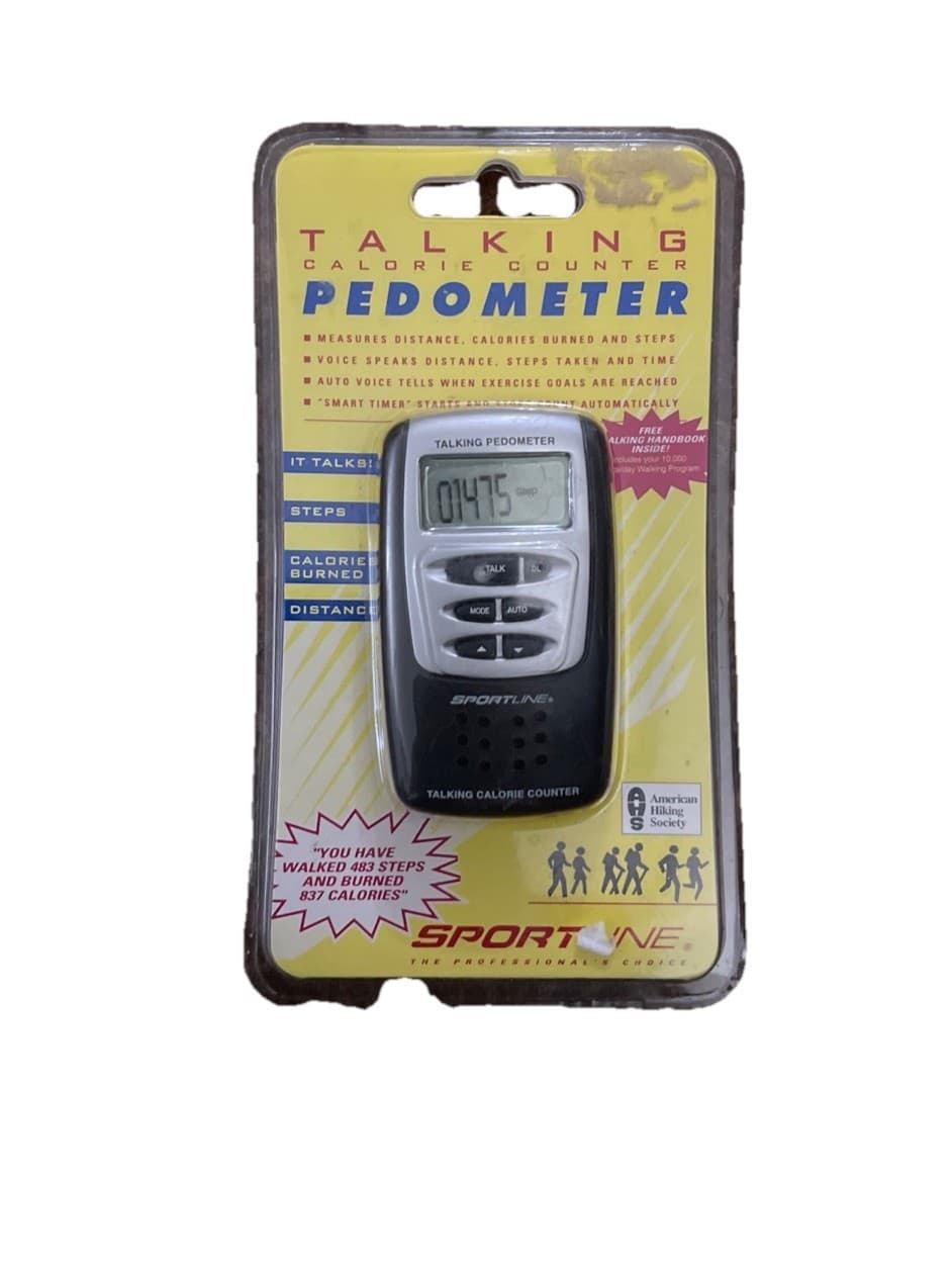 Sportline Talking Calorie Counter/Distance/Steps And Time Pedometer New Sealed