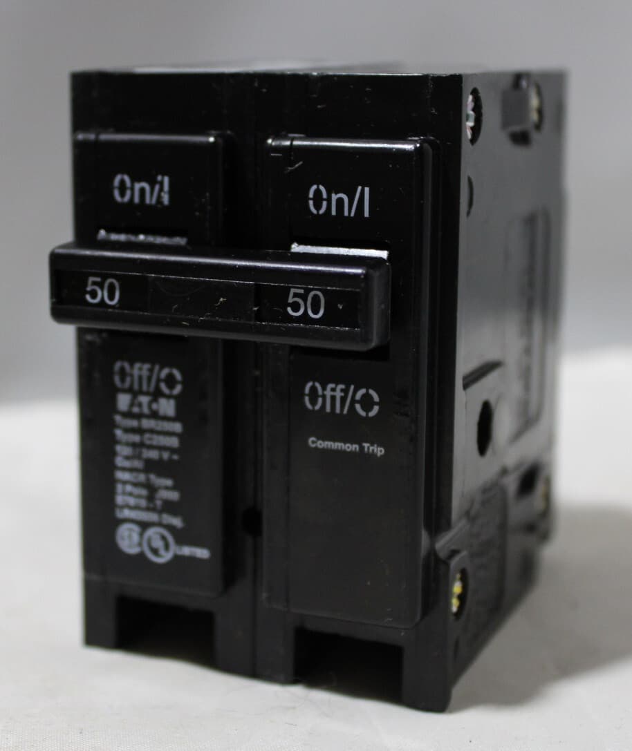 Eaton BR250B/C250B Bolt-On 2 Pole 50 Amp 120/240VAC Circuit Breaker NEW 2
