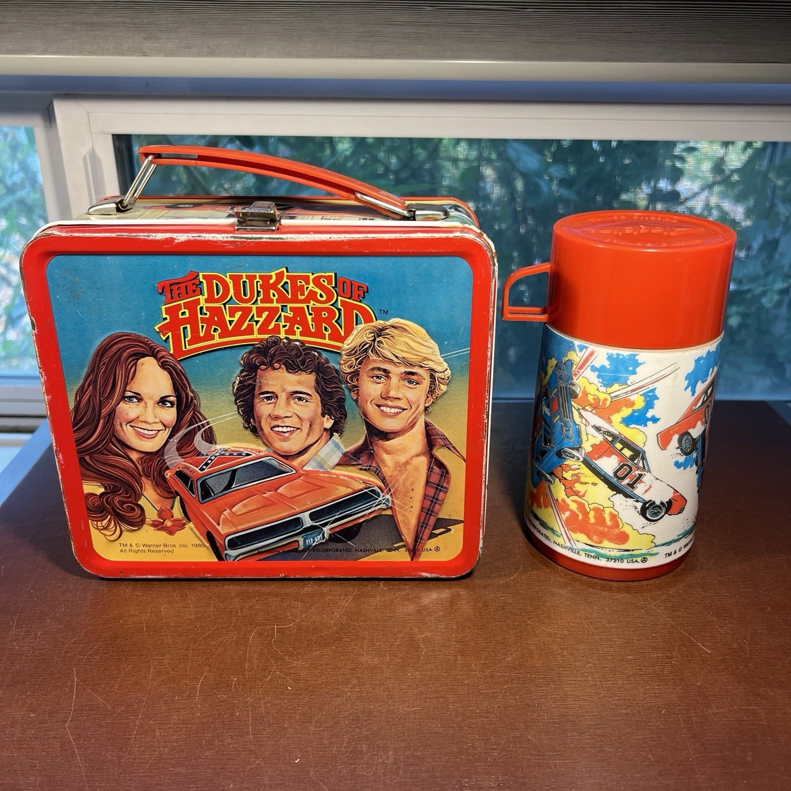Vintage 1980 The Dukes Of Hazzard Aladdin Metal Lunch Box With Thermos Daisy 2