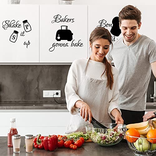  Kitchen Wall Stickers Kitchen Quotes Wall Decals with Funny Lettering Vinyl  2