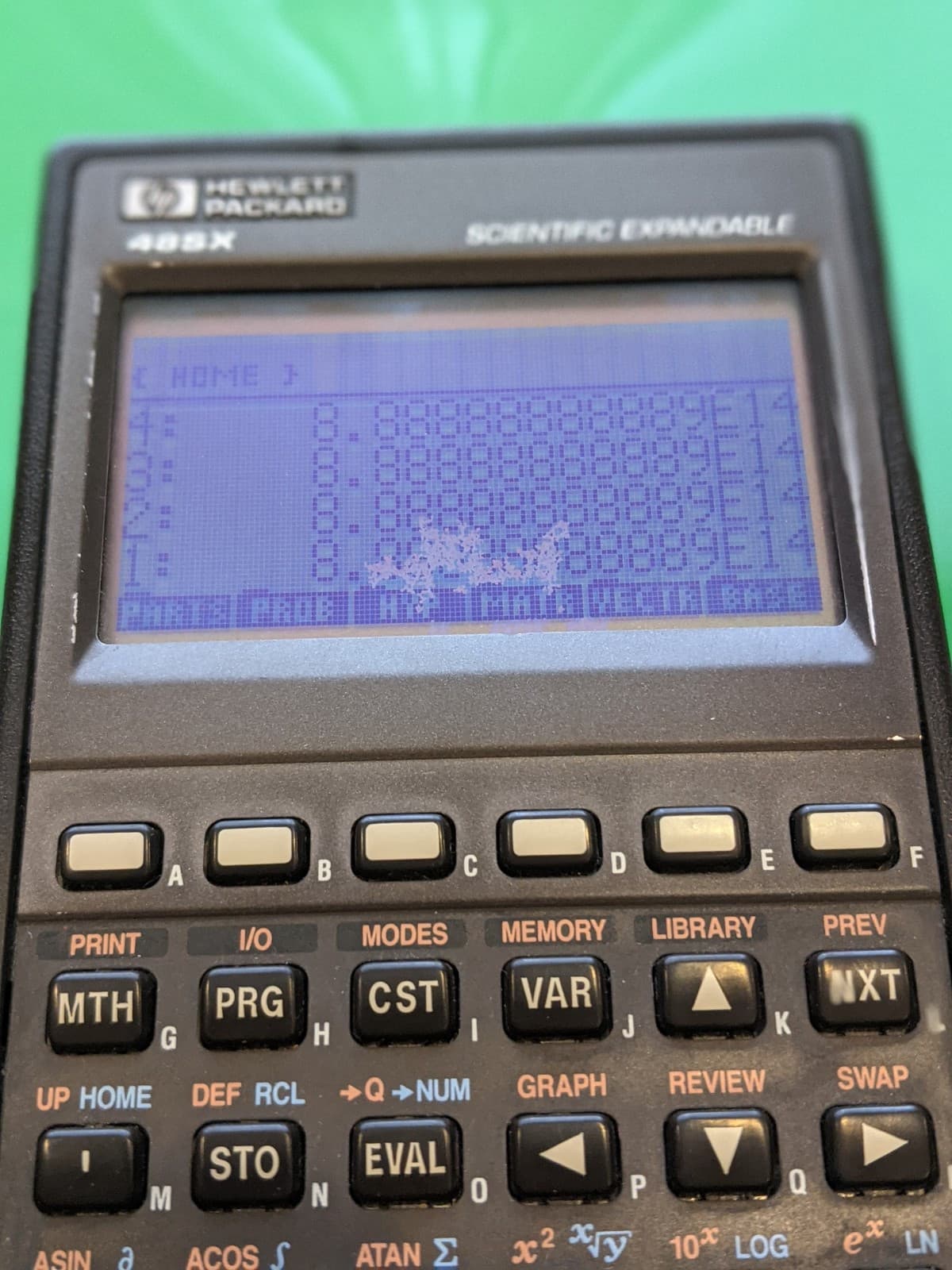 Hewlett Packard HP 48SX Scientific Expandable Calculator USA Broken Pixels Read 6