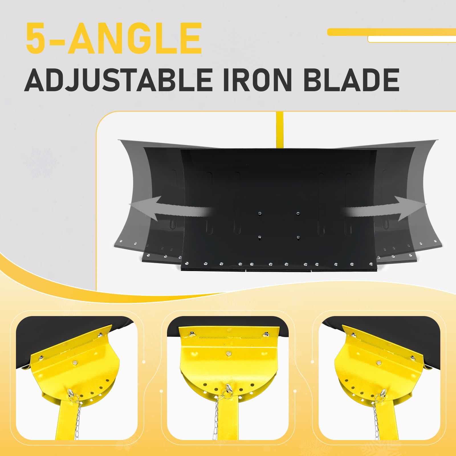 Heavy Duty Snow Shovel with Wheels Wheeled Snow Pusher Rolling Snow Removal Tool 5