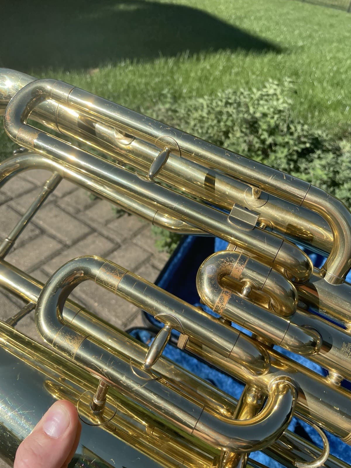 Yamaha YEP-201 3 Valve Euphonium Brass Finish With Original Case Nice Player FS! 5