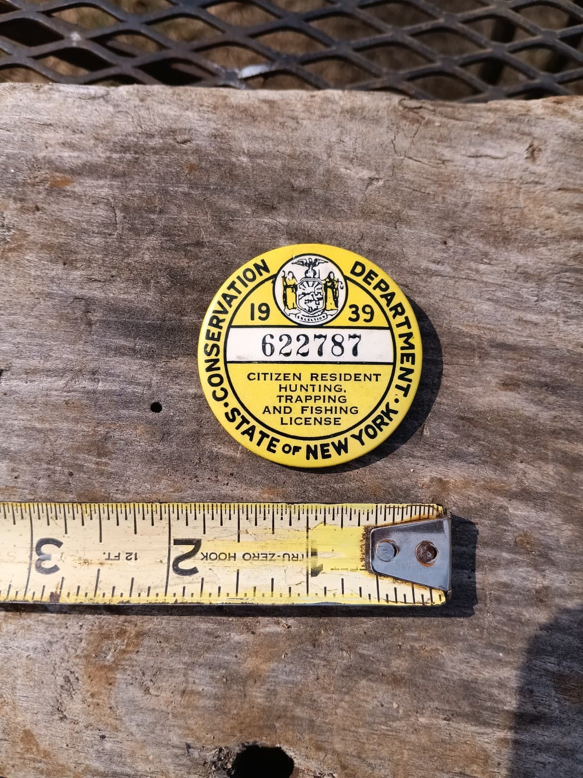 1939 NY Hunting Trapping Fishing License