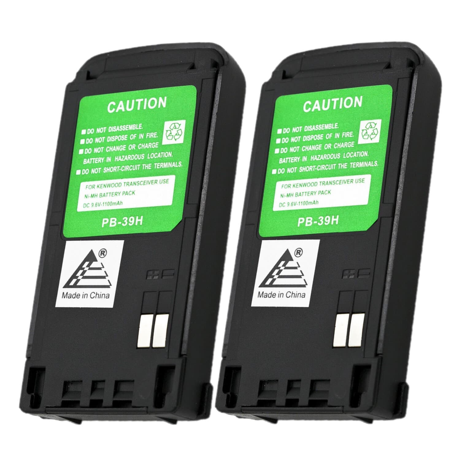 2x 9.6V 1100mAh NiMh Battery for Kenwood PB-39, PB-39H, TH-D7, TH-D7A