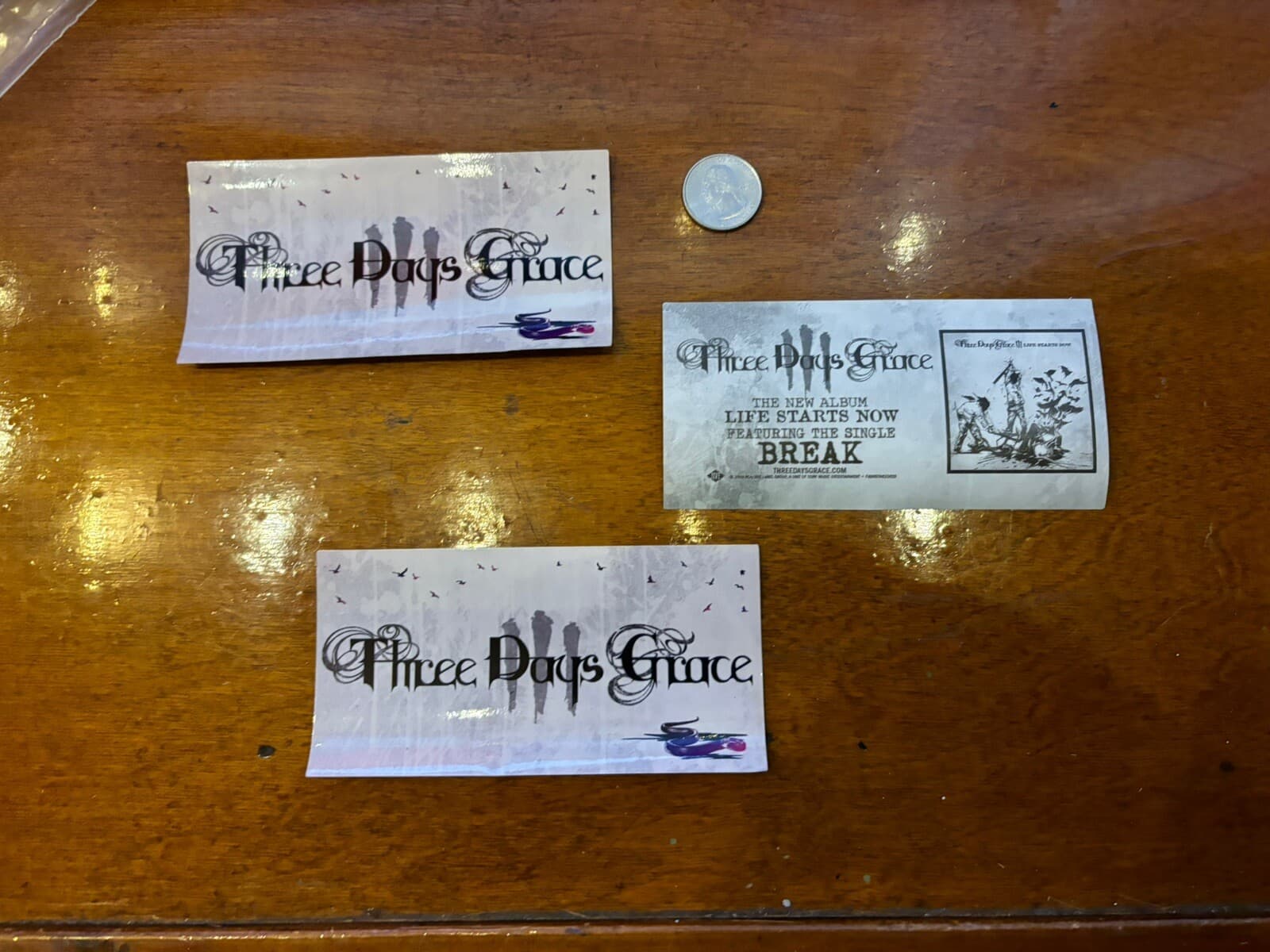 Three Days Grace+Stickers ( Lot of 3)+Free flag sticker 2