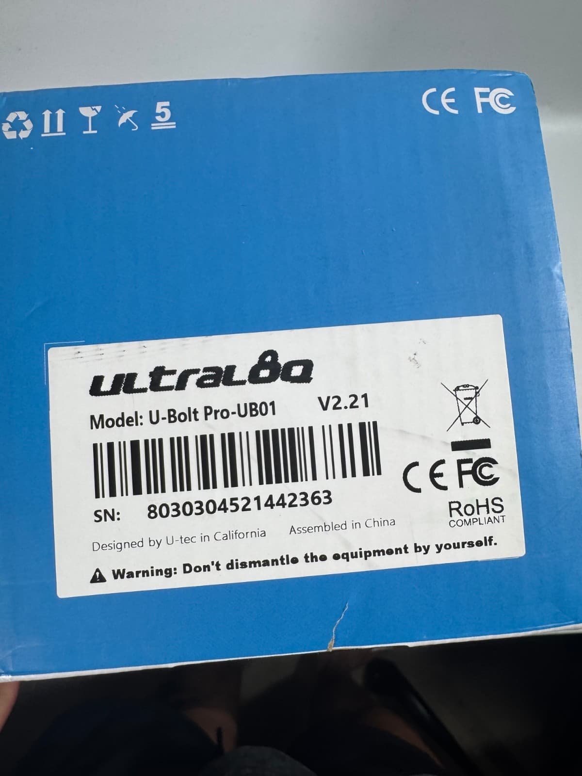 ULTRALOQ Smart Door Lock,Fingerprint Deadbolt,U-Bolt Pro 6