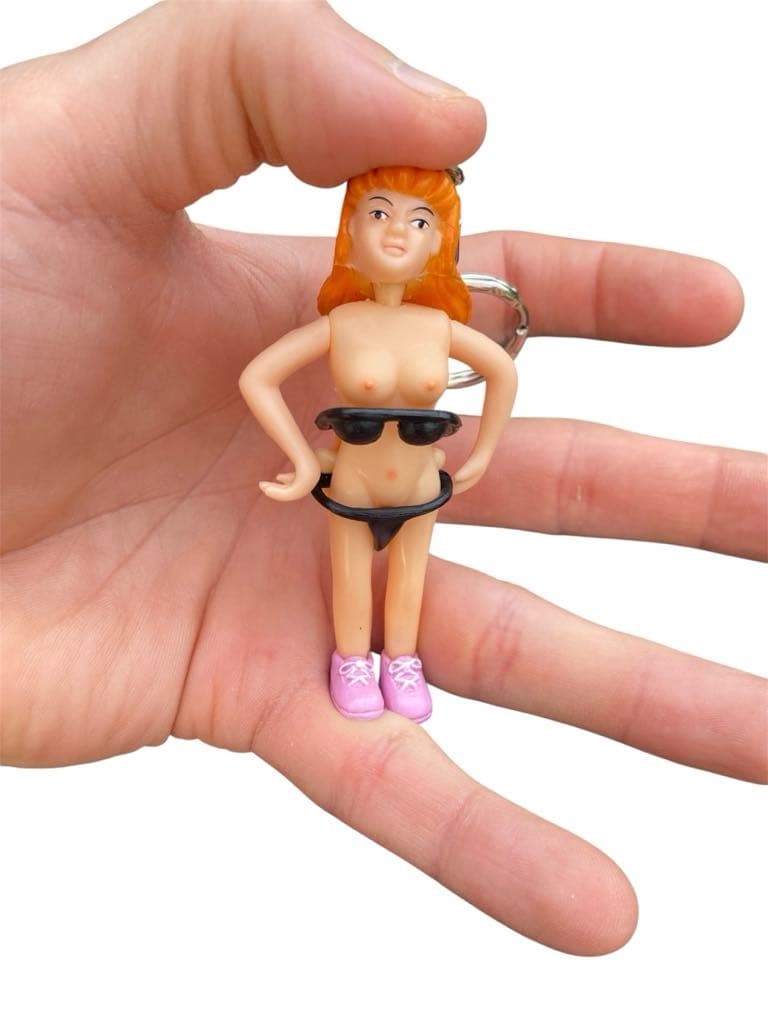 Saucy Suzie Flashing Stripper Keychain – Funny Adult Gag Gift Peepshow Toy 2