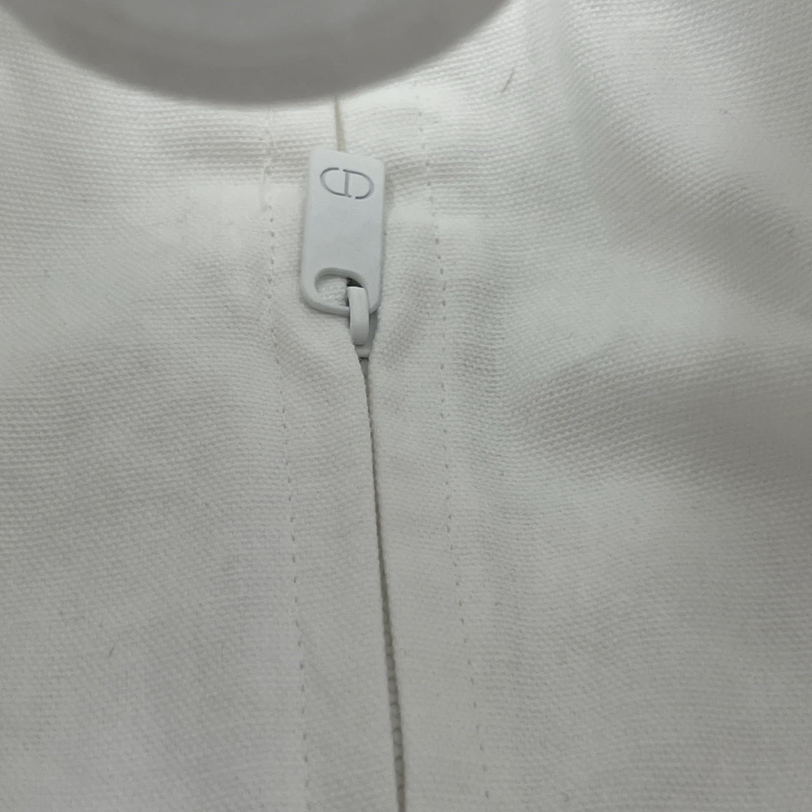 Christian Dior Garment Bag Cover Clothes Coat  White Canvas Unused 23x38 5