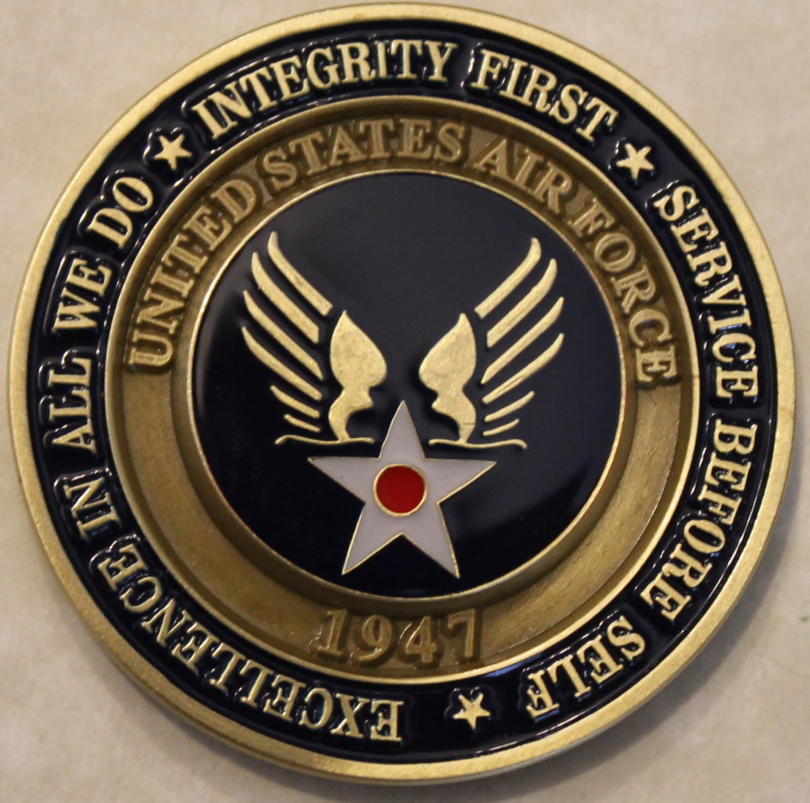 Air Force Airman Award Aim High - Fly Fight Win Challenge Coin / USAF / Version3 2