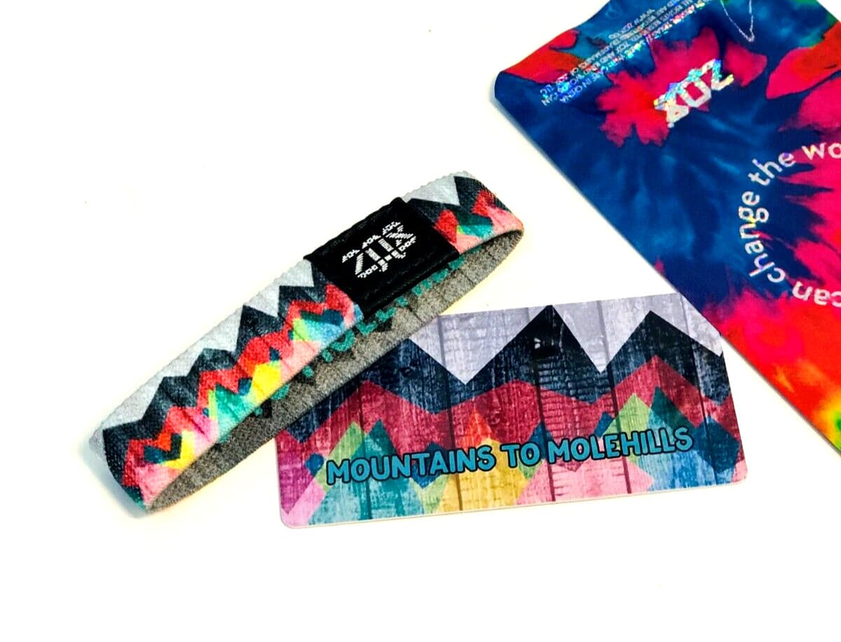 ZOX **MOUNTAINS TO MOLEHILLS** Silver Single Mystery Small Wristband w/Card NIP 2