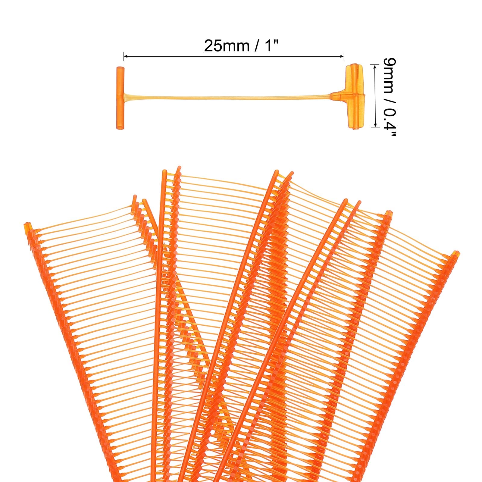 5000pcs 25mm Tagging Fasteners Clothing Tag Barbs Attachments Price Tag Orange 2