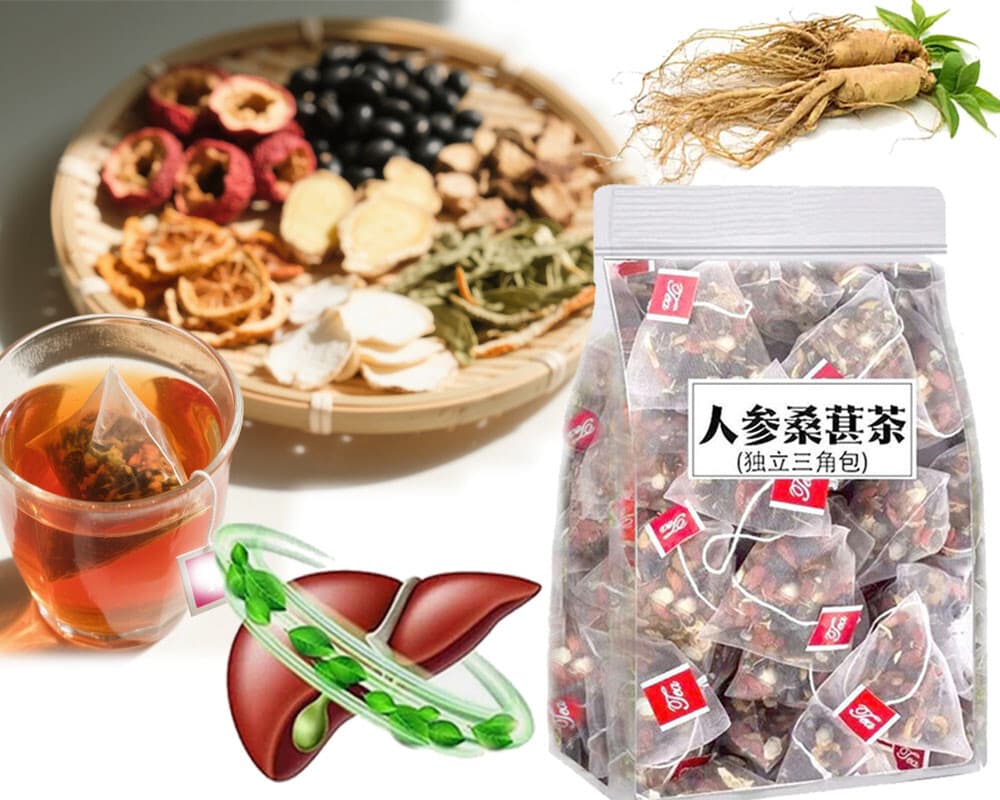 Ginseng six treasure tea , Kidney tea ,liver tea , red date tea , kidney health 3