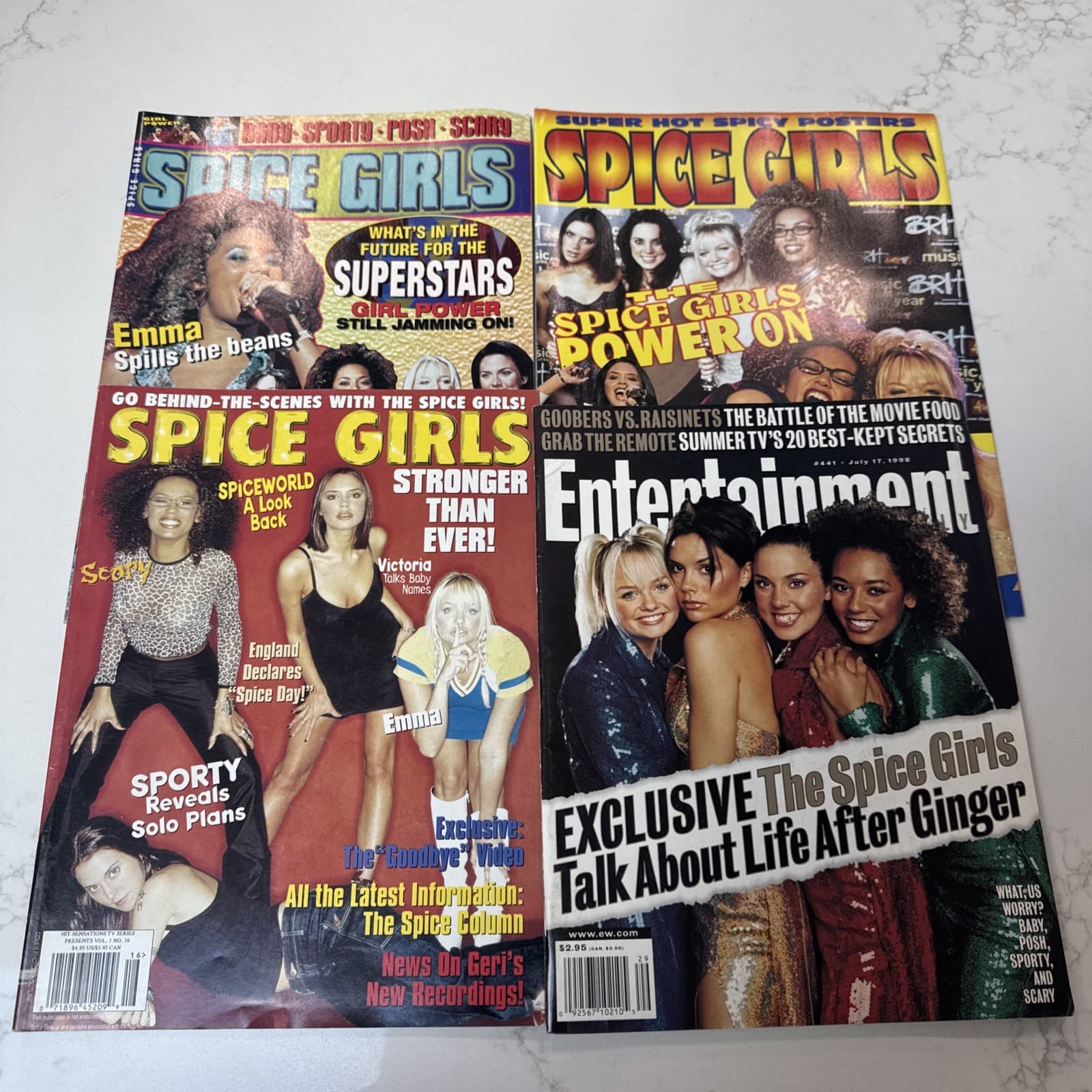 (4) Spice Girls Magazines lot • 1990s • Very Good CONDITION • Lot of 4 • SPG.04