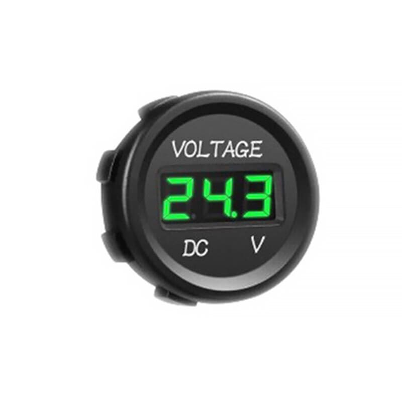 DC 12V-24V Motorcycle Waterproof Car LED Digital Display Voltmeter Socket Meter