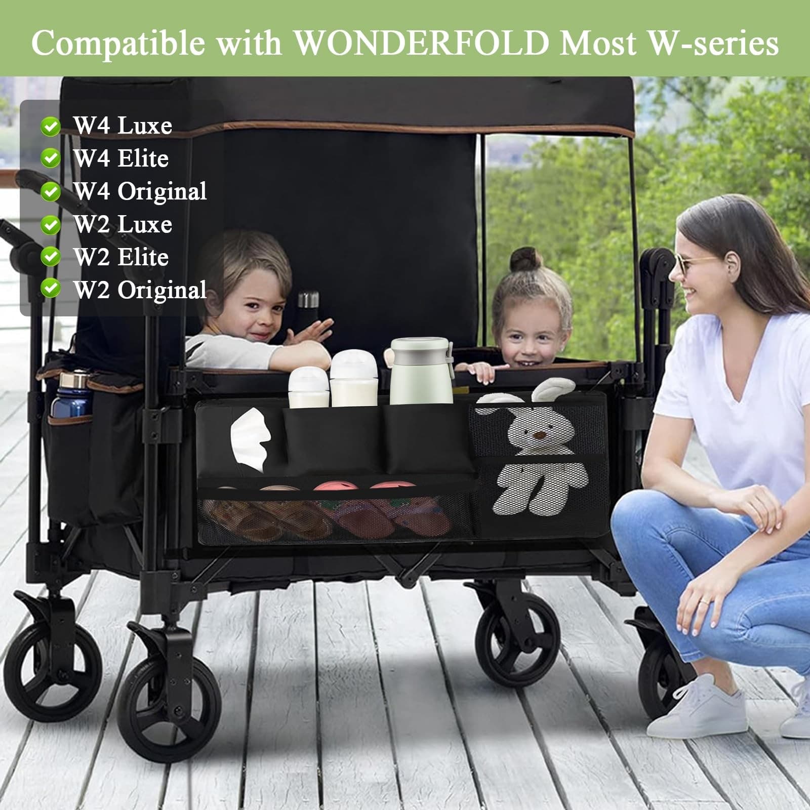 Universal Stroller Wagon Cargo Net, Wonderfold W-Series, Keenz, Mesh Storage Bag 3