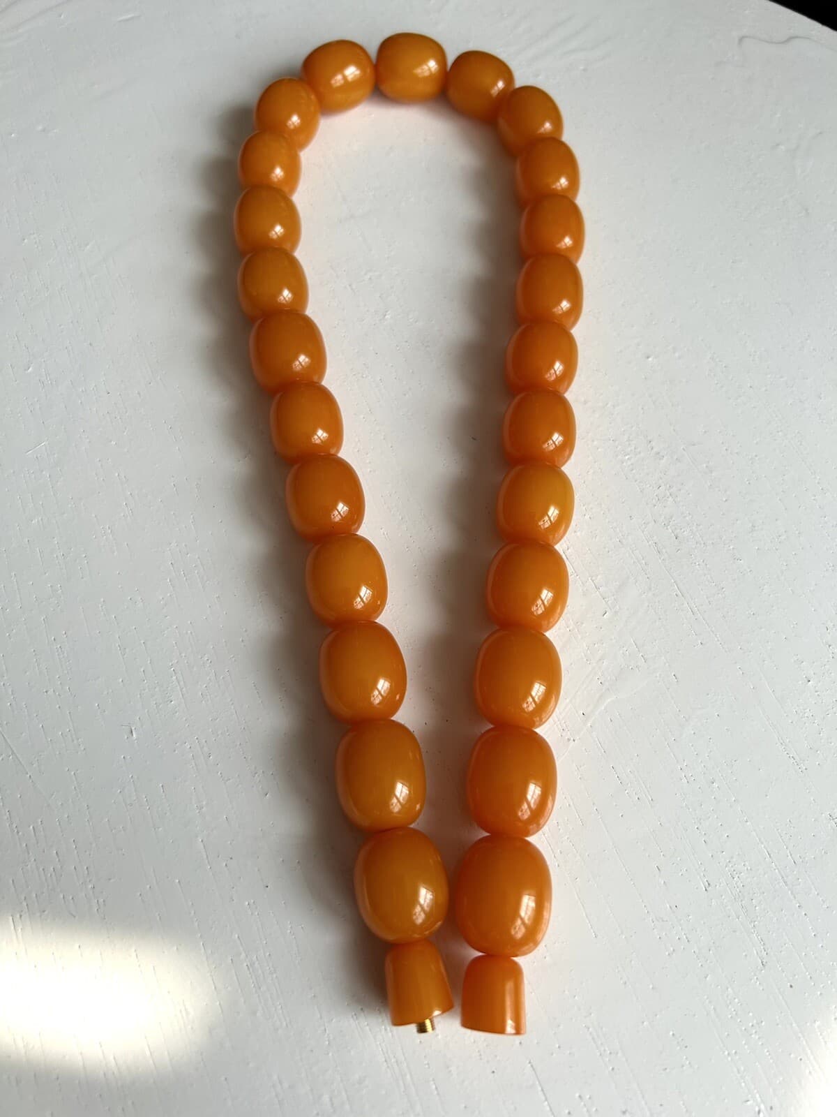Vintage style  Amber  Resin beads handmade Necklace from Nepal. 5