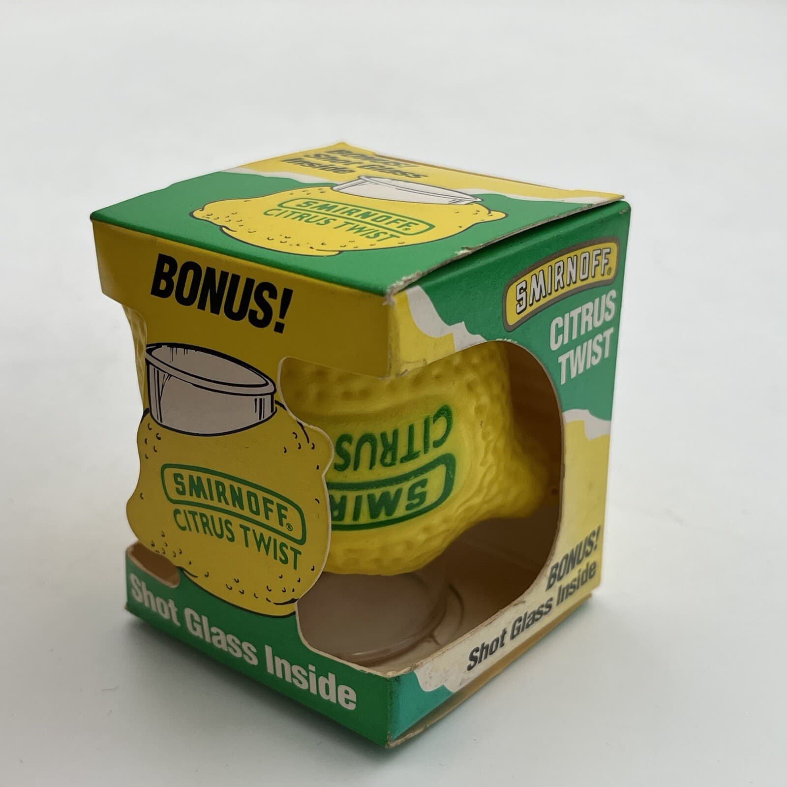 VTG New NOS Smirnoff Citrus Twist Vodka Promo Advertising Give Away Shot Glass 6