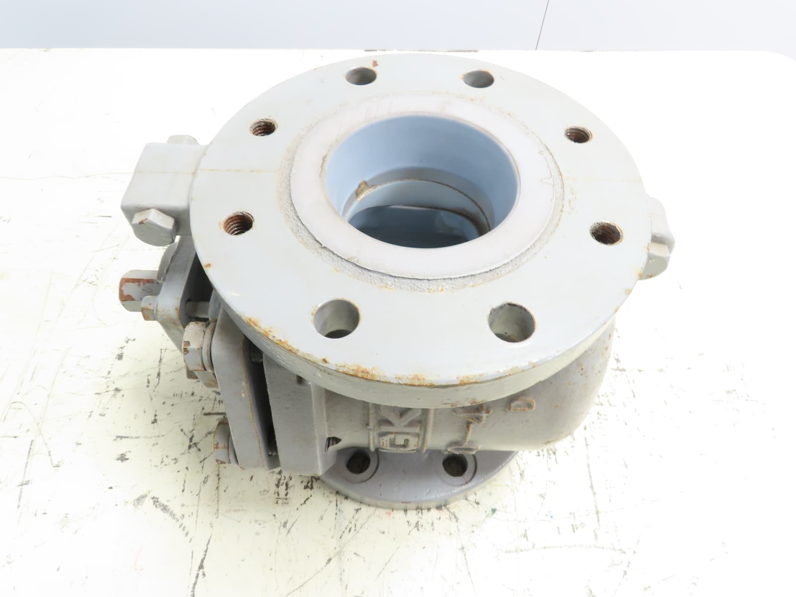 NGK 150-4 Ceramic Lined Chemical Plug Valve 4" Flanged 150# Corrosion Resistant 5