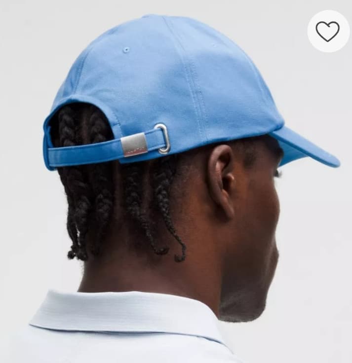 Lululemon Classic Ball Cap Unisex Wordmark Blue L/XL Embroidered Adjustable Run 4