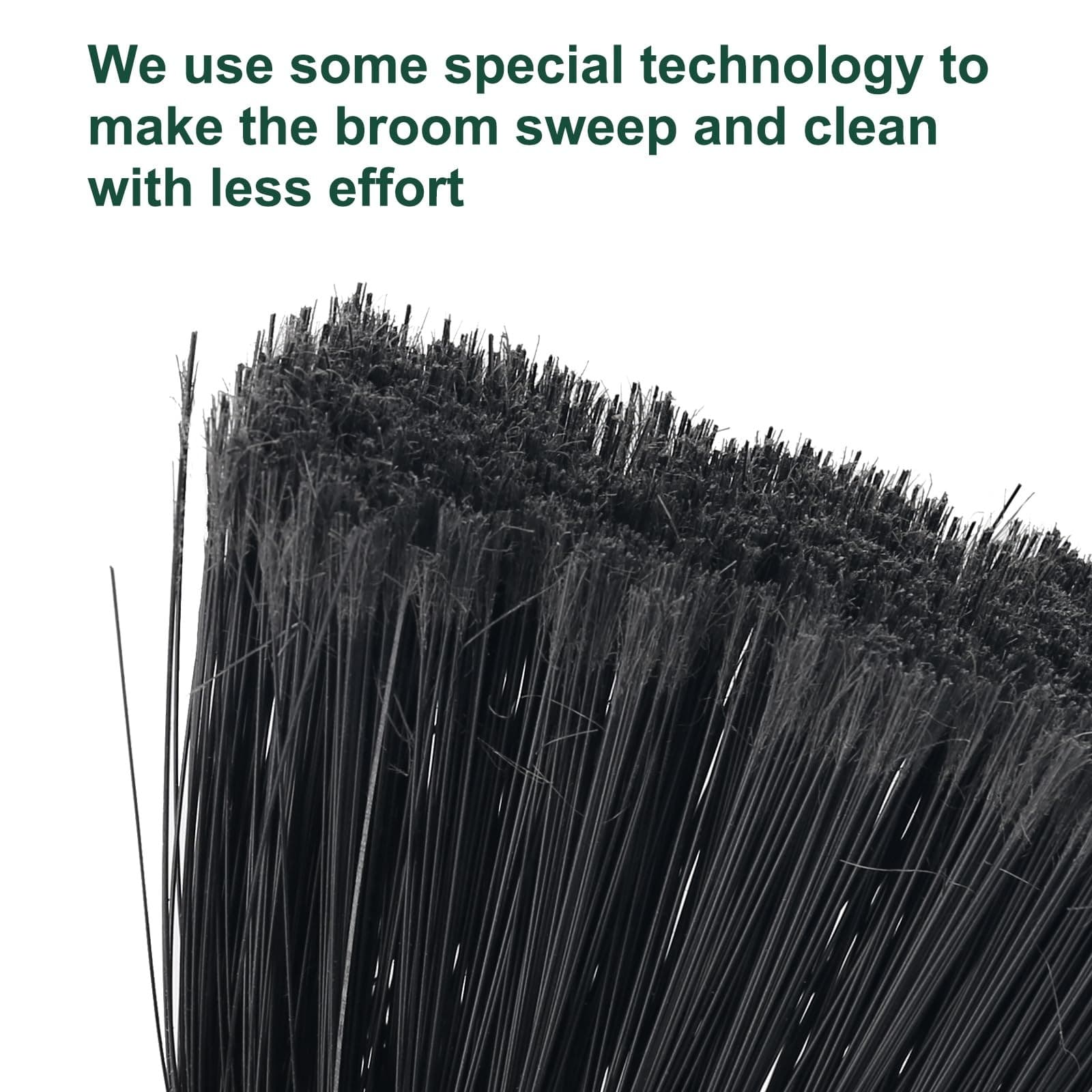 Heavy Duty Broom Outdoor Indoor Commercial Broom with 50 inches Long HandleP 5