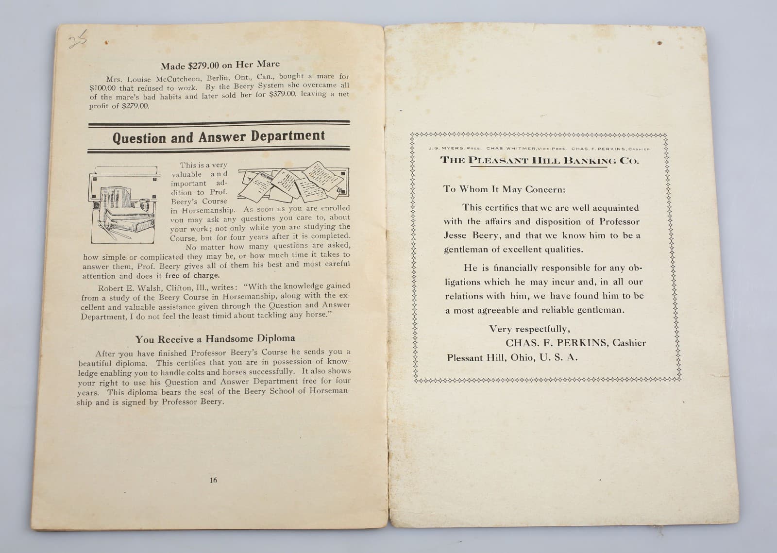 Vintage Beery School of Horsemanship Booklet How To Break & Train Horses c. 1900 6