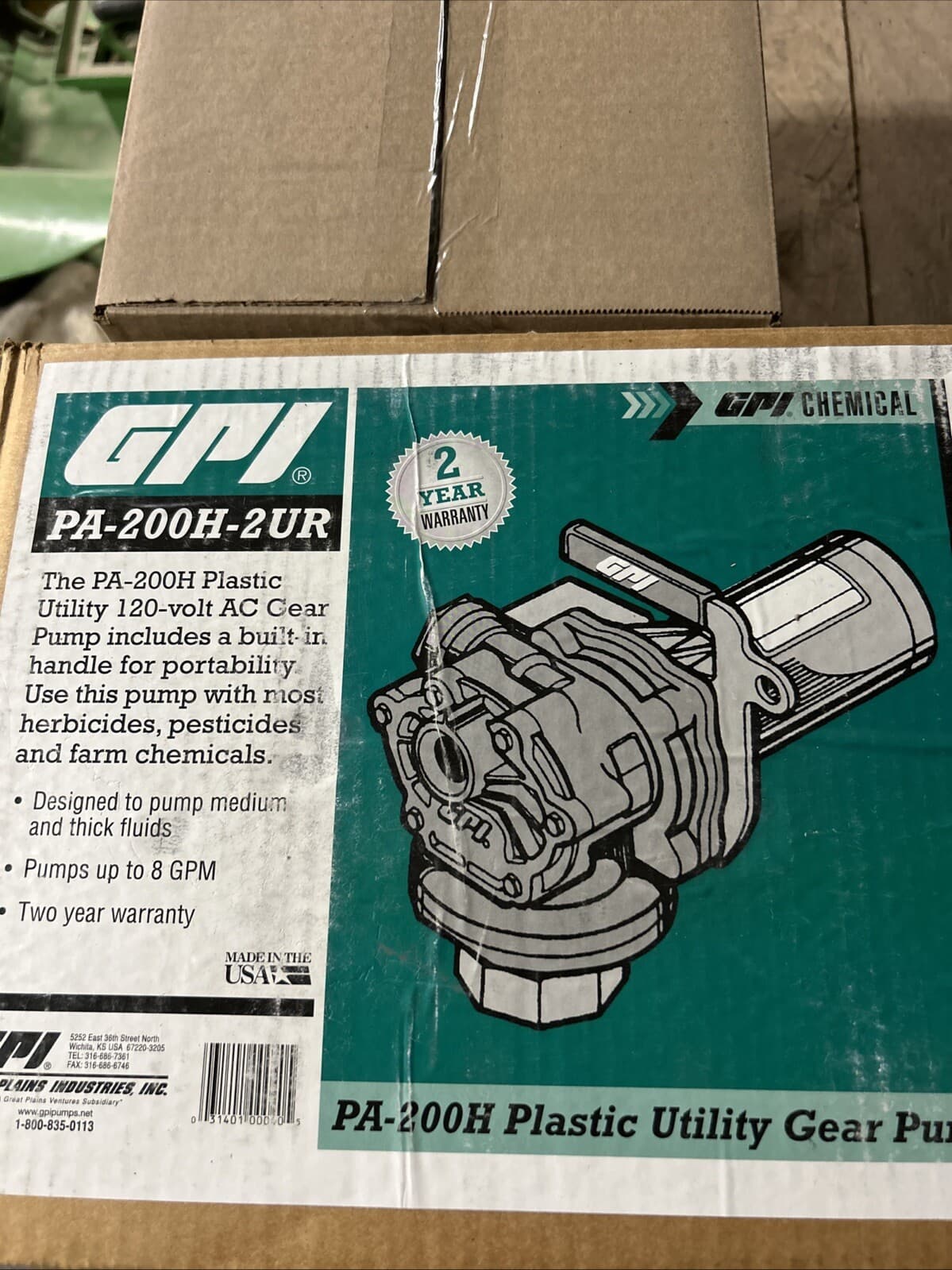 Gpi Pa-200H-2Ur Drum Pump,120v, 1/4 Hp,50/60 Hz