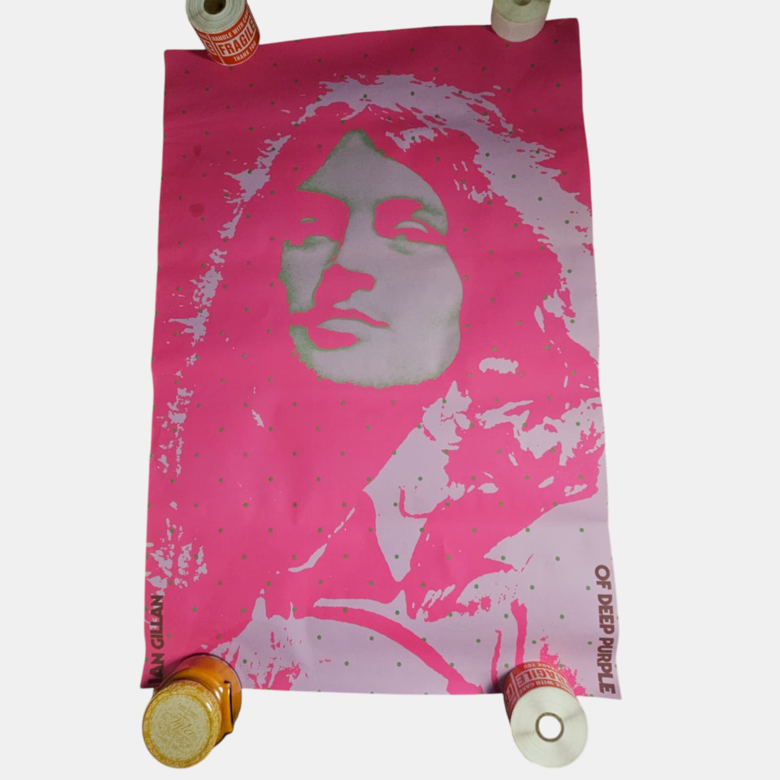 Power To Deep Purple Ian Gillan Vintage 1970s Promo Poster 24x36 Rock Band Art